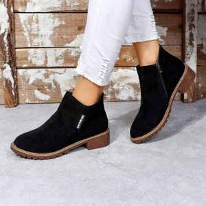 Black Ankle Boot - Women Size 10